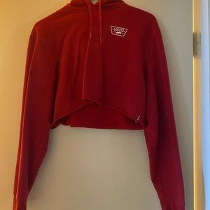 Van’s cropped red woman’s hoodie